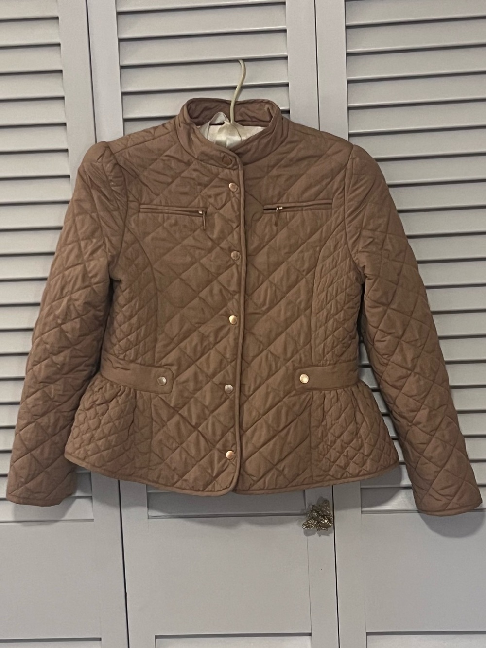 Janie and Jack Collection Girls 10 Quilted Peplum Equestrian Jacket EUC
